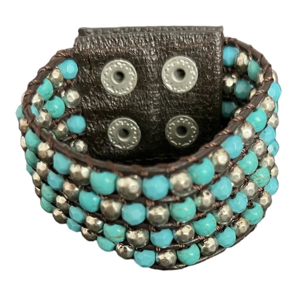 Vintage Faux Turquoise Cuff Bracelet